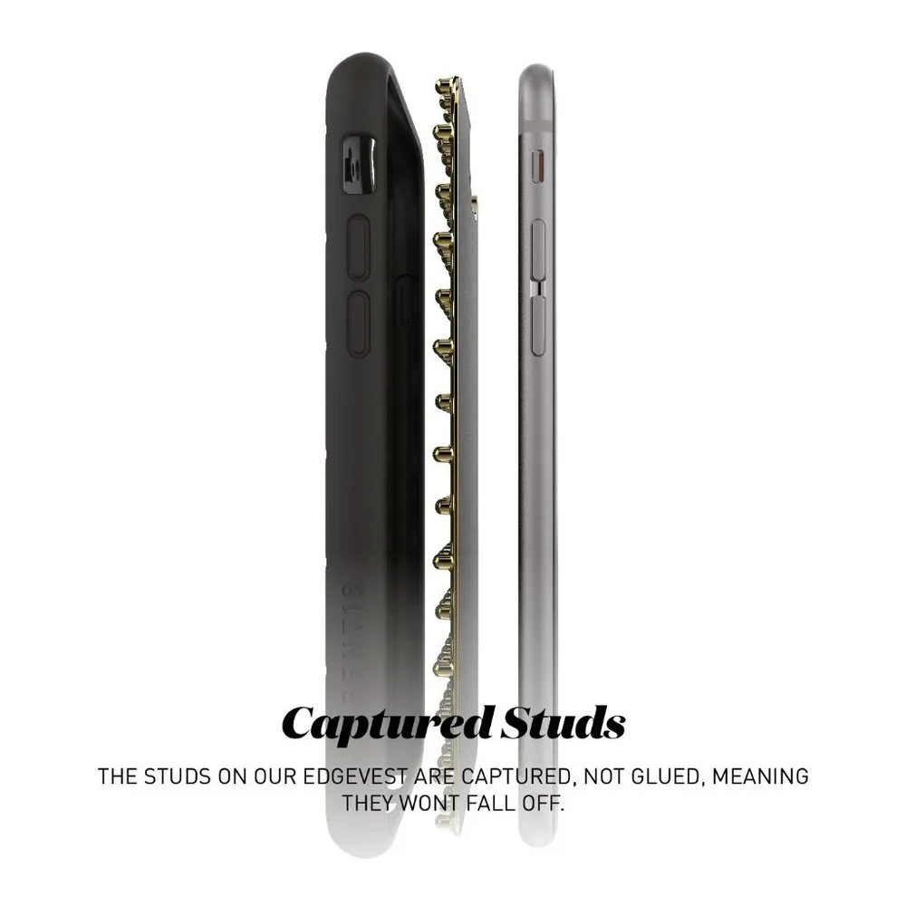 AGENT18 Slim CASE Cover Studs Apple iPhone 6 & 6S NEW NIB Black Gold Studs HPπ - Picture 6 of 12